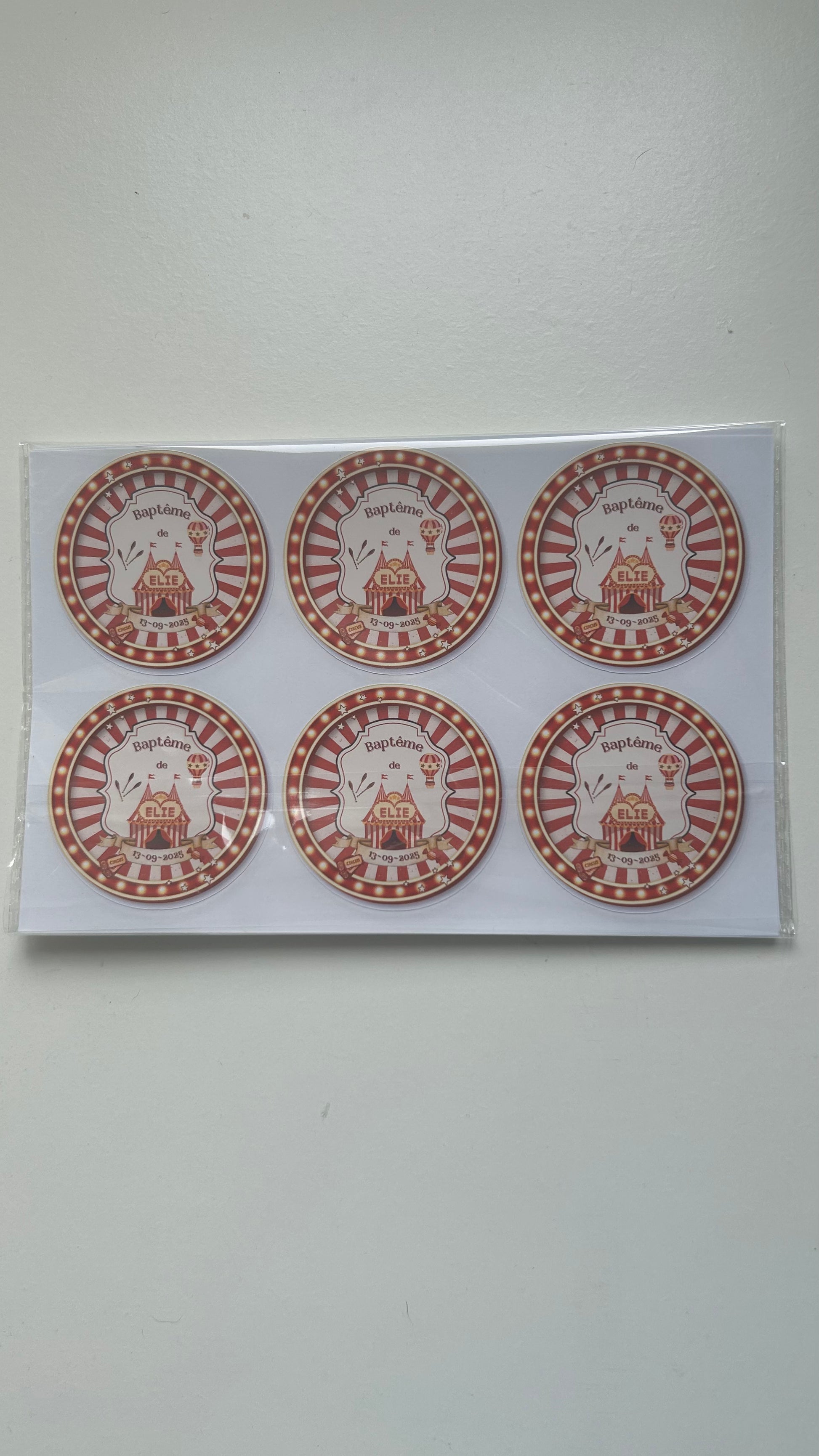 Etiquettes ronde x12