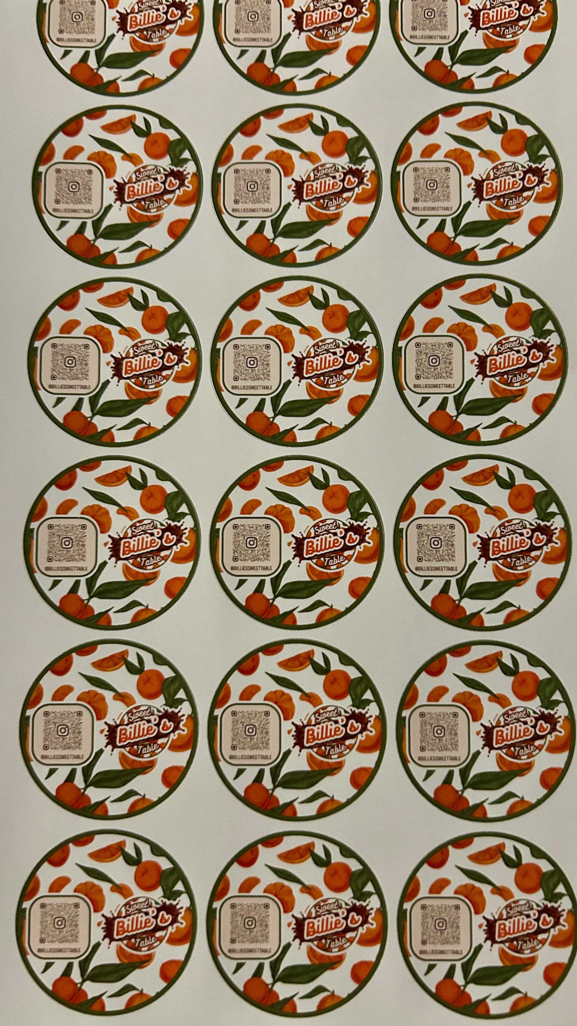 Etiquettes ronde x12